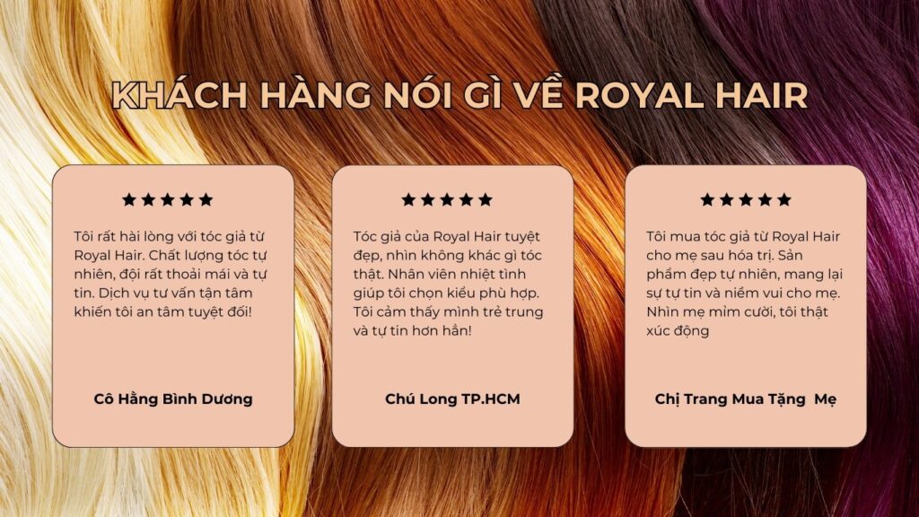 khách hàng đánh giá về royal hair